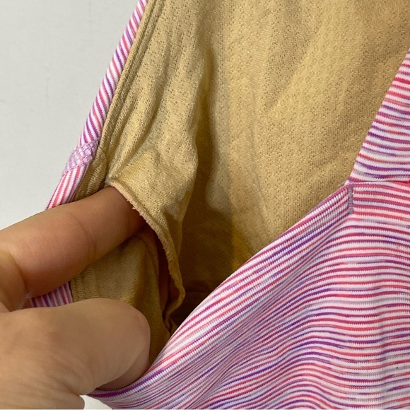 Lululemon Power Dance Tank Top Size 4 White Pink Athleisure Athletic Activewear - Picture 9 of 10